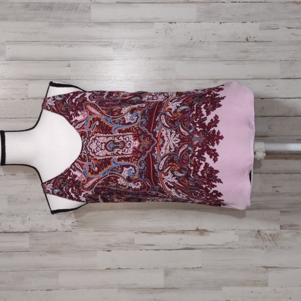 J. Crew Sleeveless Paisley Blouse